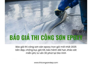 Báo giá thi công sơn sàn epoxy trọn gói giá rẻ mới nhất