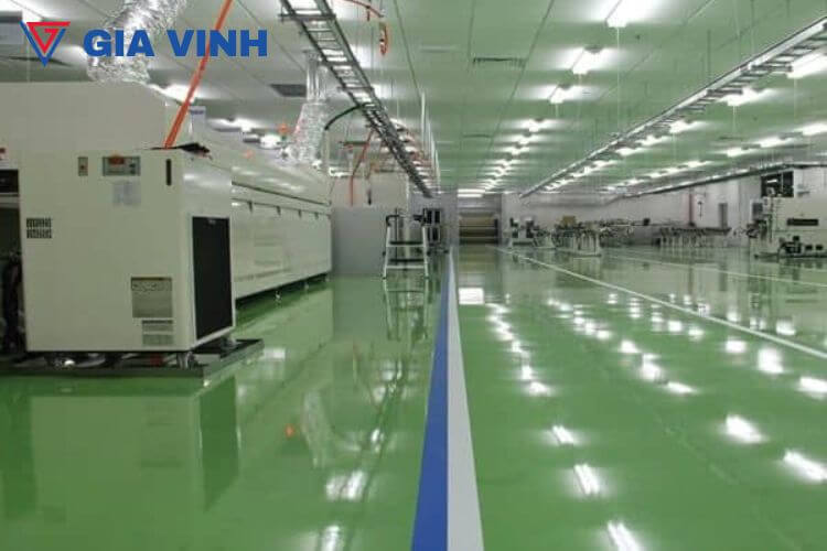 Thi công sơn epoxy chống tĩnh điện – an toàn thiết bị – chuẩn iso ha4