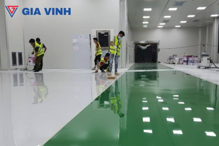 Thi công sơn sàn epoxy nhà xưởng