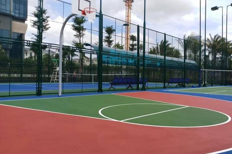 Thi công sân bóng rổ